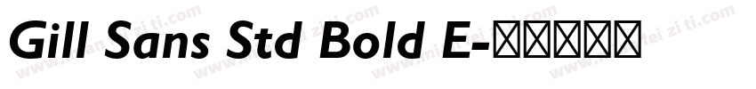 Gill Sans Std Bold E字体转换
